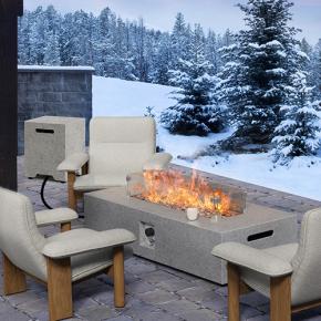 56 Inch Firepit Table Set