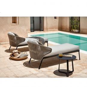 Patio Furniture Hotel Leisure Aluminum with Rope Outdoor Chaise Lounge