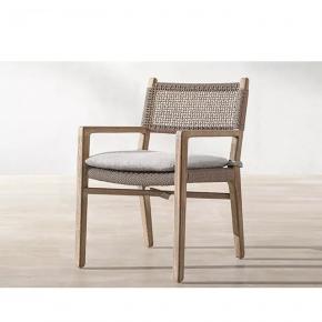 Solid Teak Wood Woven Armchair